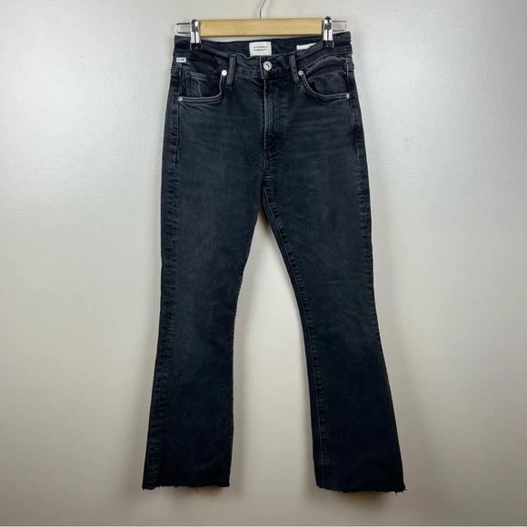 Citizens of Humanity Emannuelle Boot Cut Jeans Size 24 Faded Black Mid Rise - Picture 1 of 11